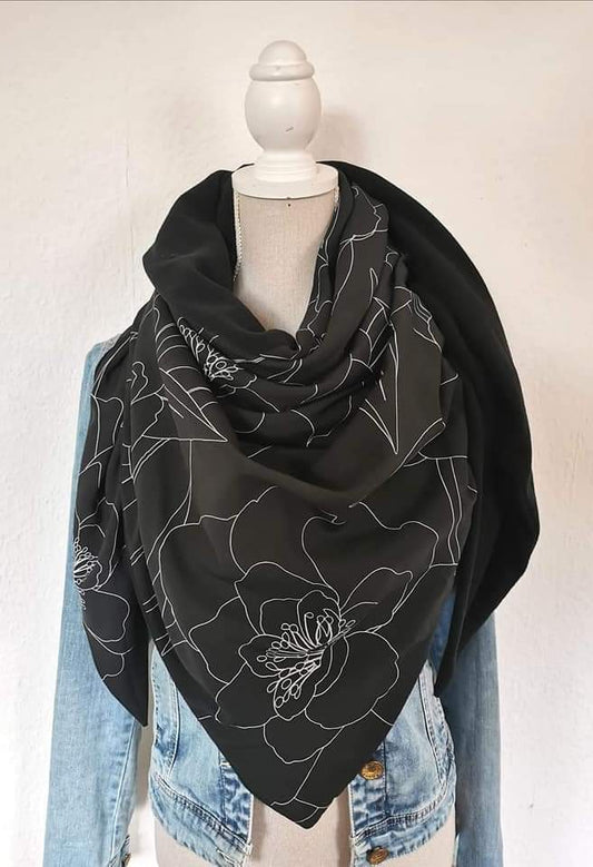 Foulard triangle doublé micropolaire