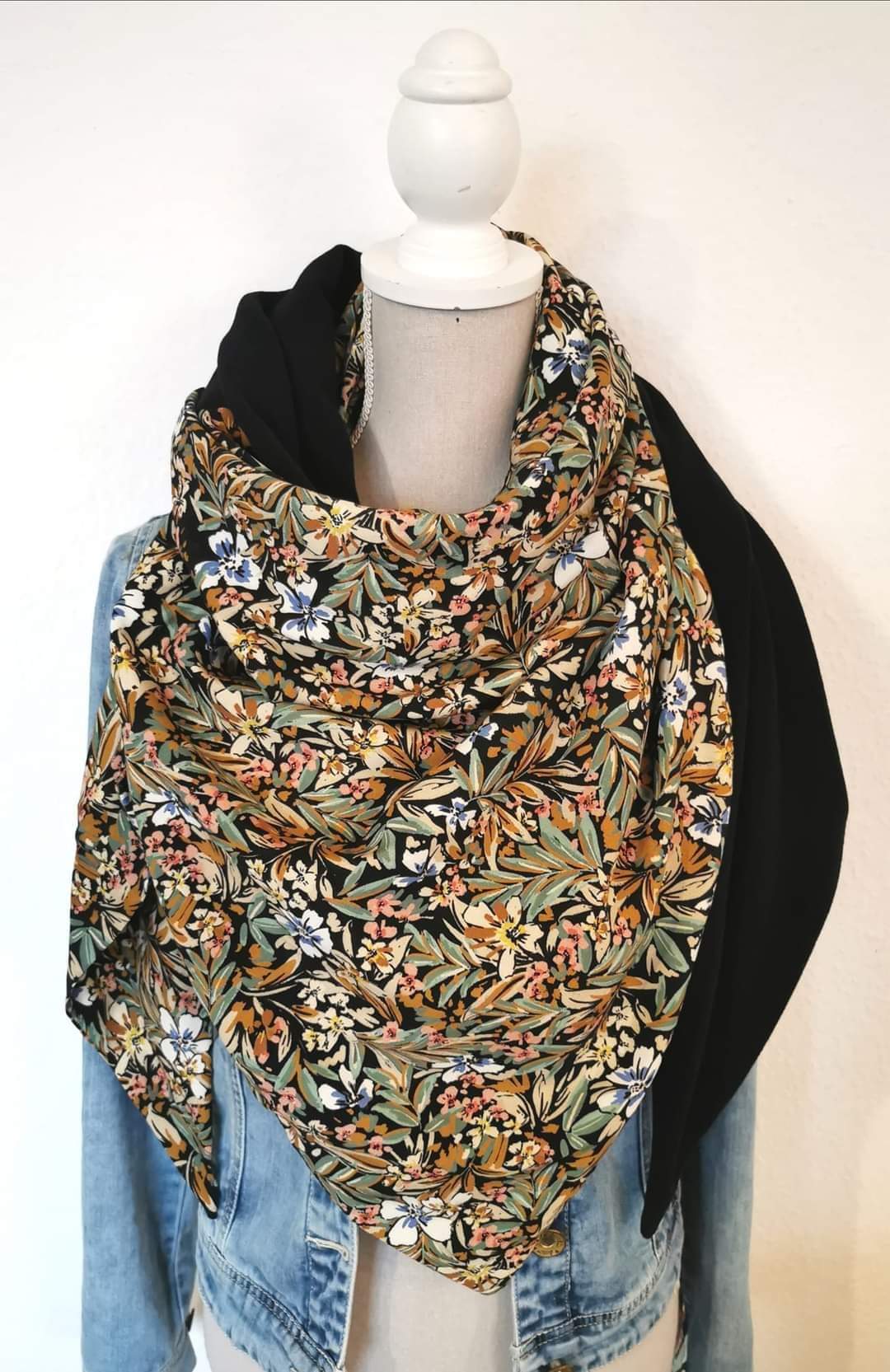 Foulard triangle doublé micropolaire