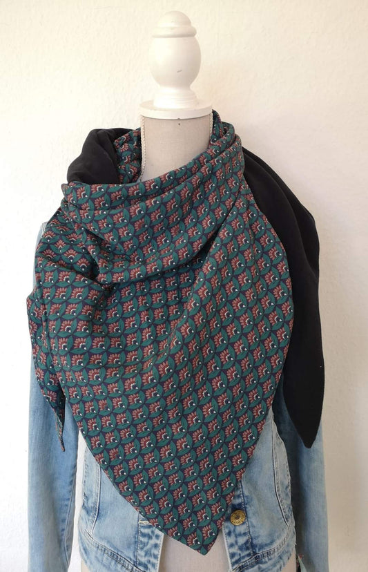 Foulard triangle doublé micropolaire