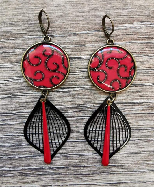 Boucles d'oreilles résine