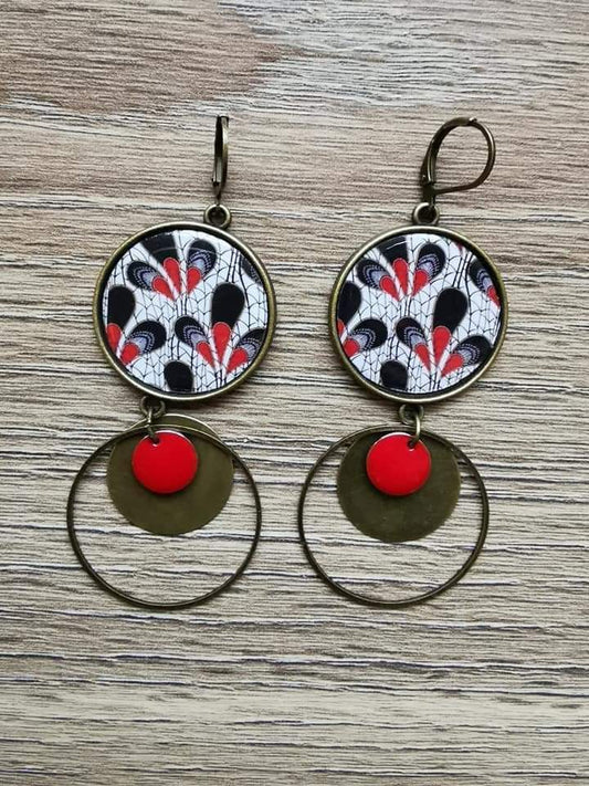 Boucles d'oreilles résine