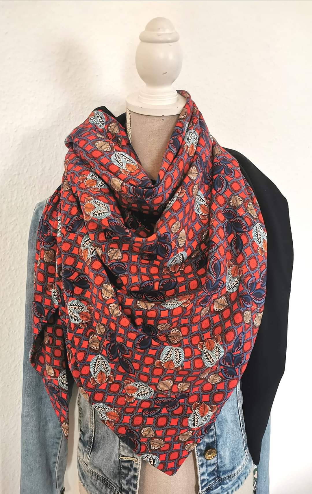 Foulard triangle doublé micropolaire