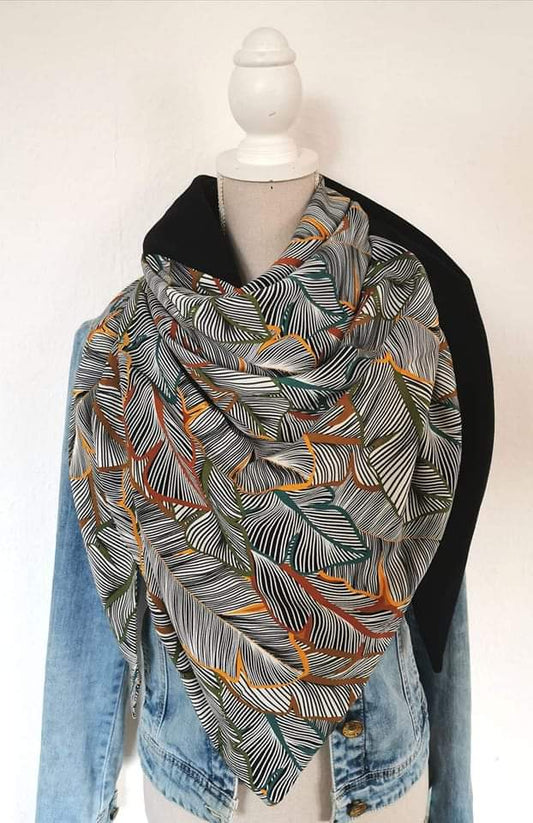 Foulard triangle doublé micropolaire